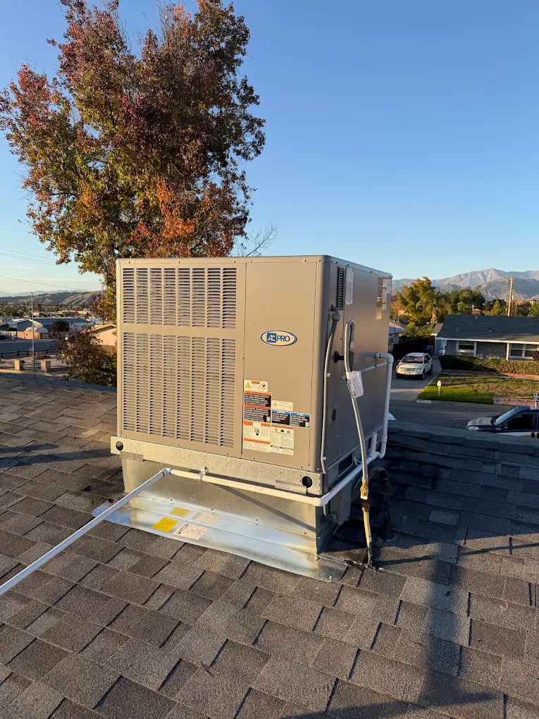 Commercial rooftop HVAC unit in San Bernardino, CA