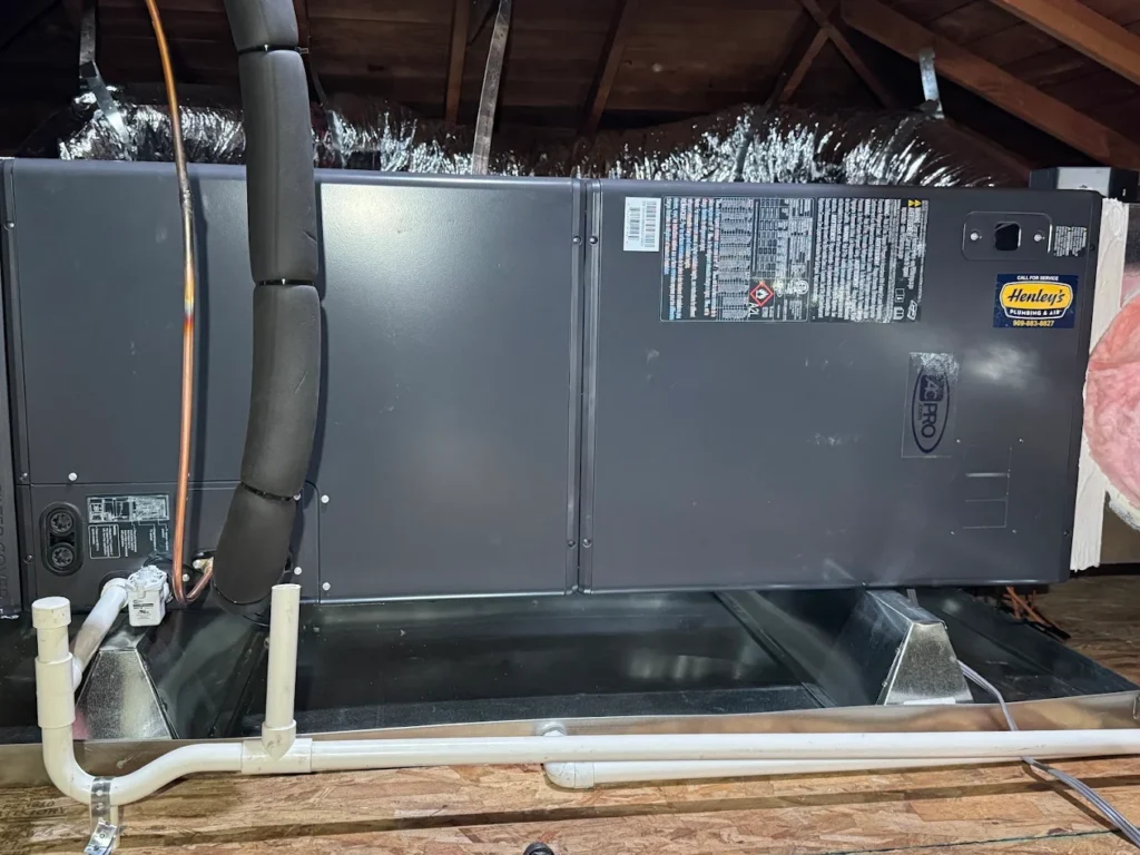 Attic HVAC unit installation in San Bernardino, CA